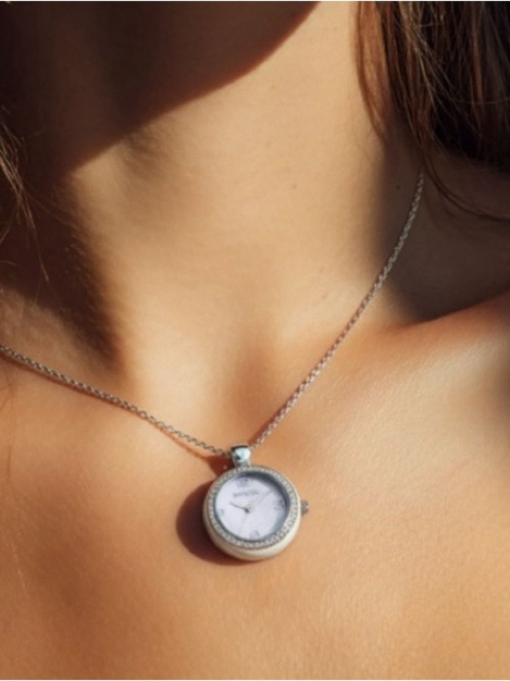 Invicta Watch Necklace w/ Mother of Pearl Dial